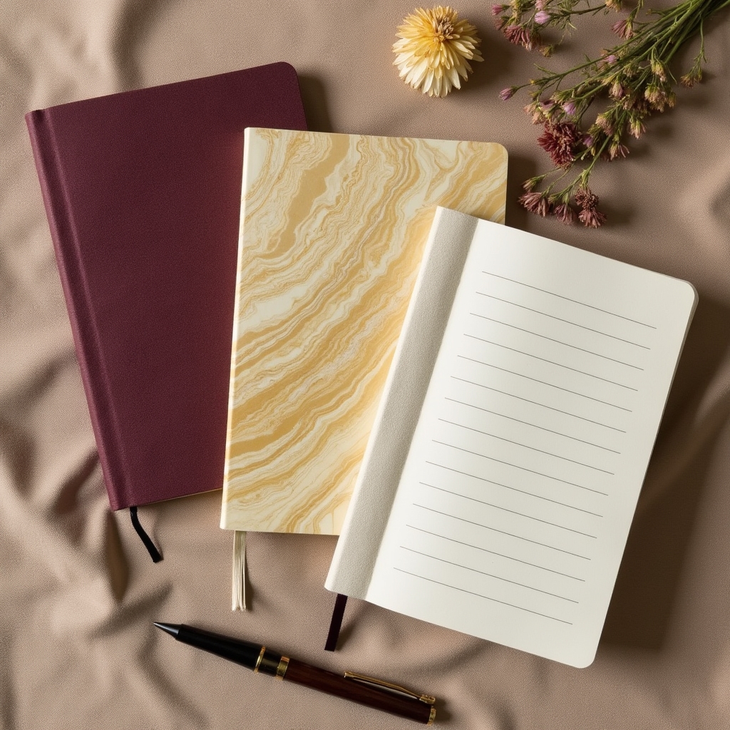 Agenda artigianale personalizzata con copertina in tessuto