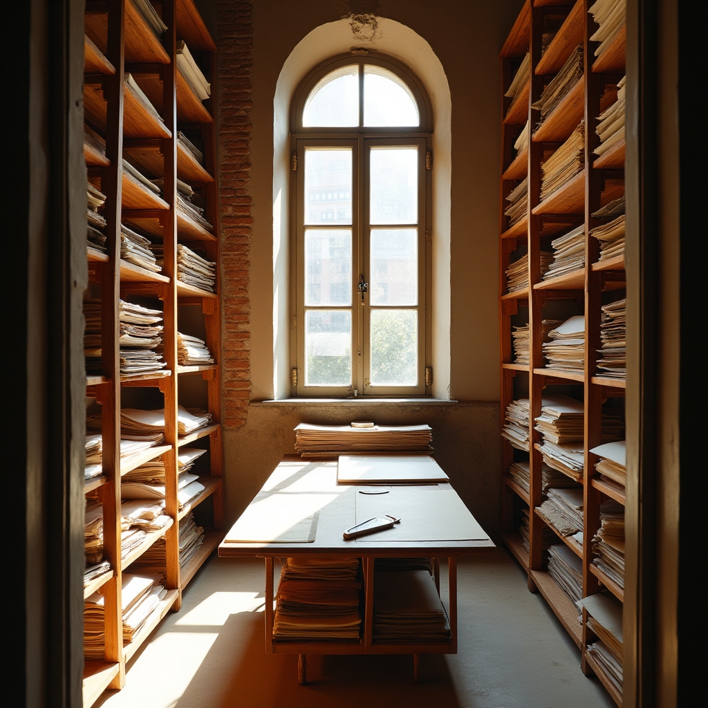 Interno del laboratorio di legatoria Miroxlix a Bologna